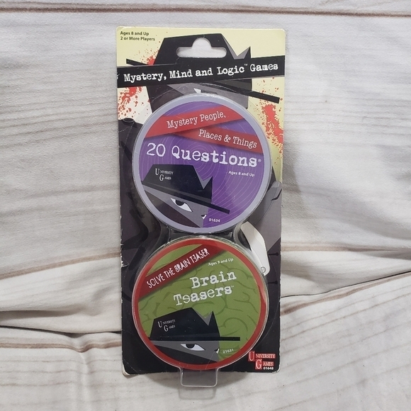 University Games 20 Questions Brain Teasers Game Sealed Mystery Mind Logic 8+ - Picture 1 of 8